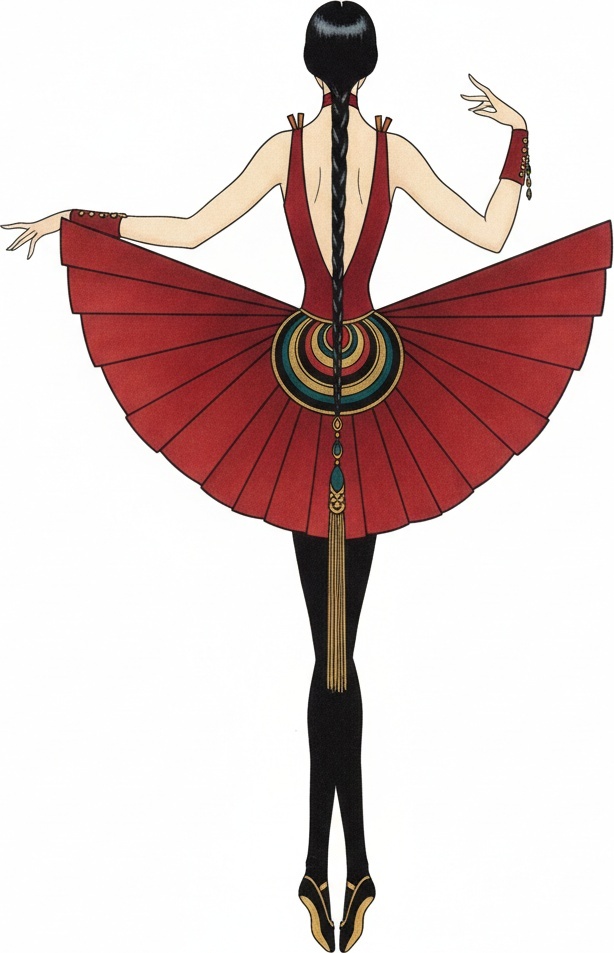 Radial Crimson Tassels And The Symmetrical Silhouette — Valentin Laurent De Courcey