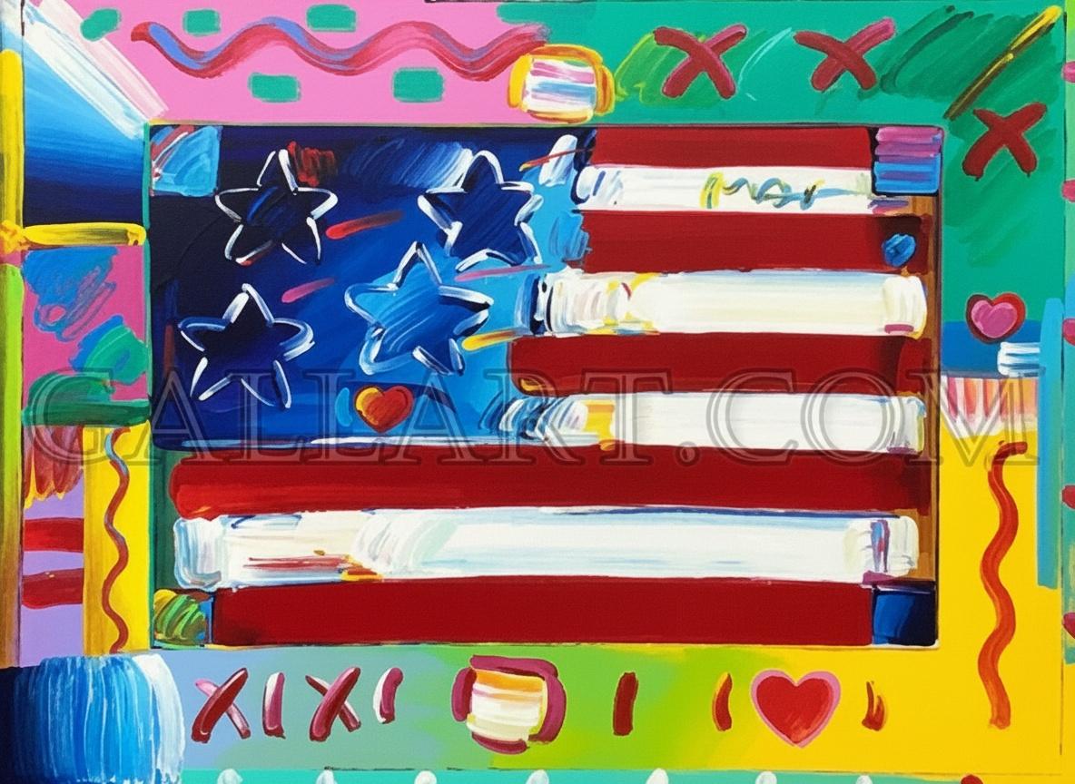 Fragmented Patriotism: A Spontaneous Symphony Of Impasto Texture And Chromatic Chaos — Charles Delorme