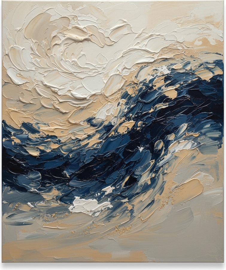 Midnight Surge: A Monumental Study Of Sculptural Tides And Celestial Motion — David Moreau