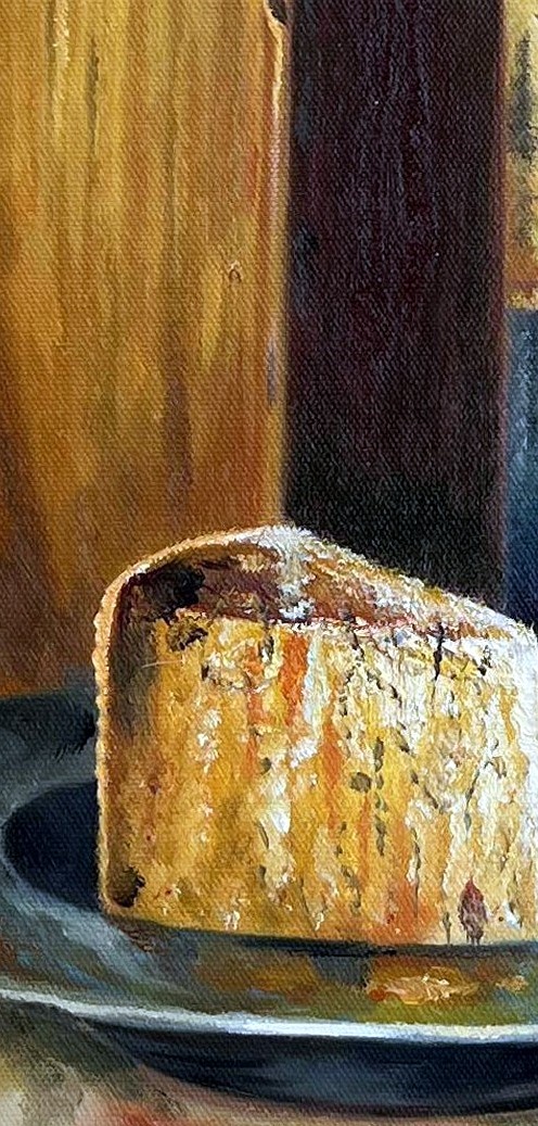 Baroque Still Life with Wine and Fruit - detail