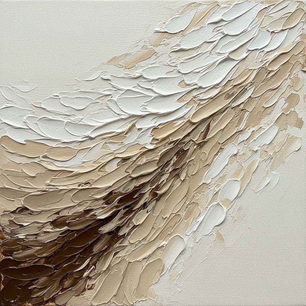 Ethereal Earth: A Monumental Study In Sculptural Impasto And Rhythmic Umber Waves — David Moreau