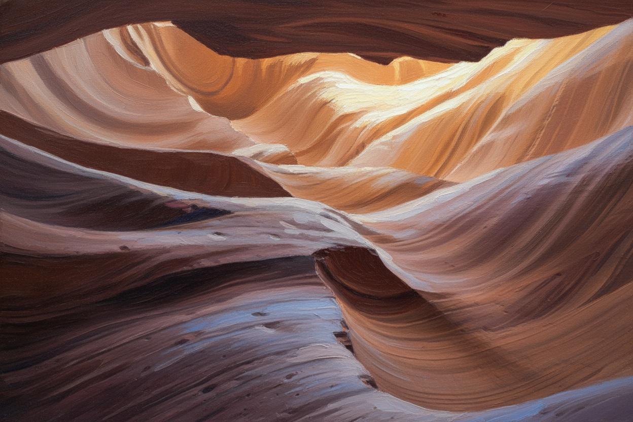 Amber Echoes In The Canyon's Glow — Océane Michel
