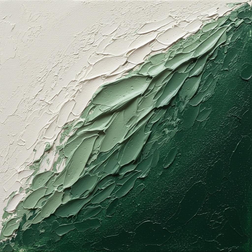 Monolithic Verdant Tides: A Sculptural Study In Deep Forest Impasto And Light — David Moreau