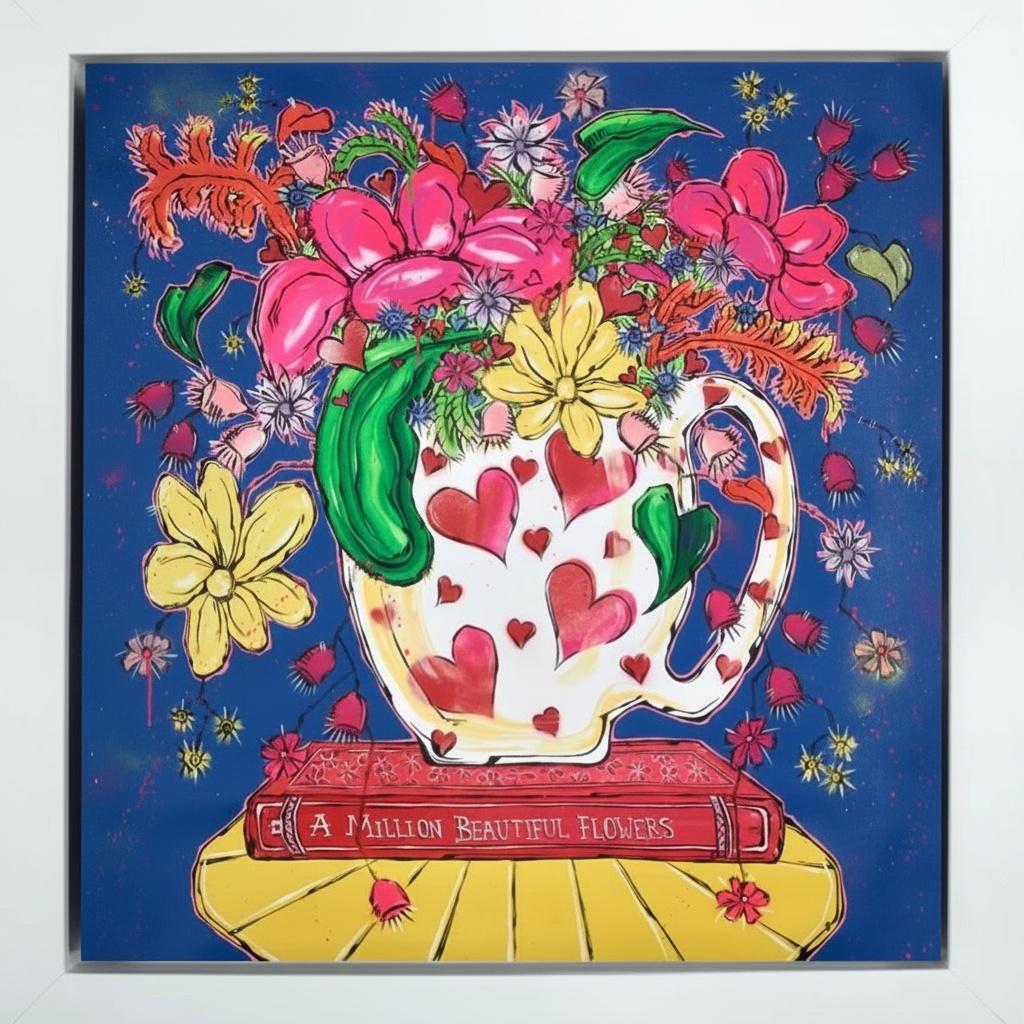 An Effervescent Bloom Of Cobalt And Magenta In A Singular Botanical Explosion — Laurent Cartier