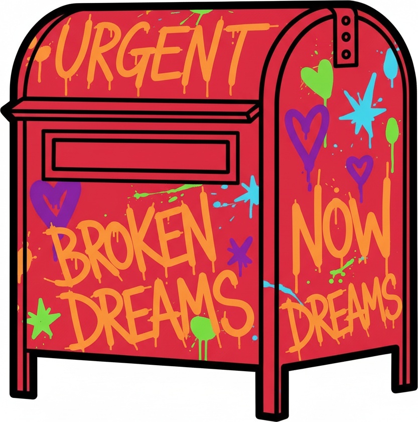 Urgent Echoes Of Broken Dreams In Vibrant Street Art Splatter — Caroline Pelletier