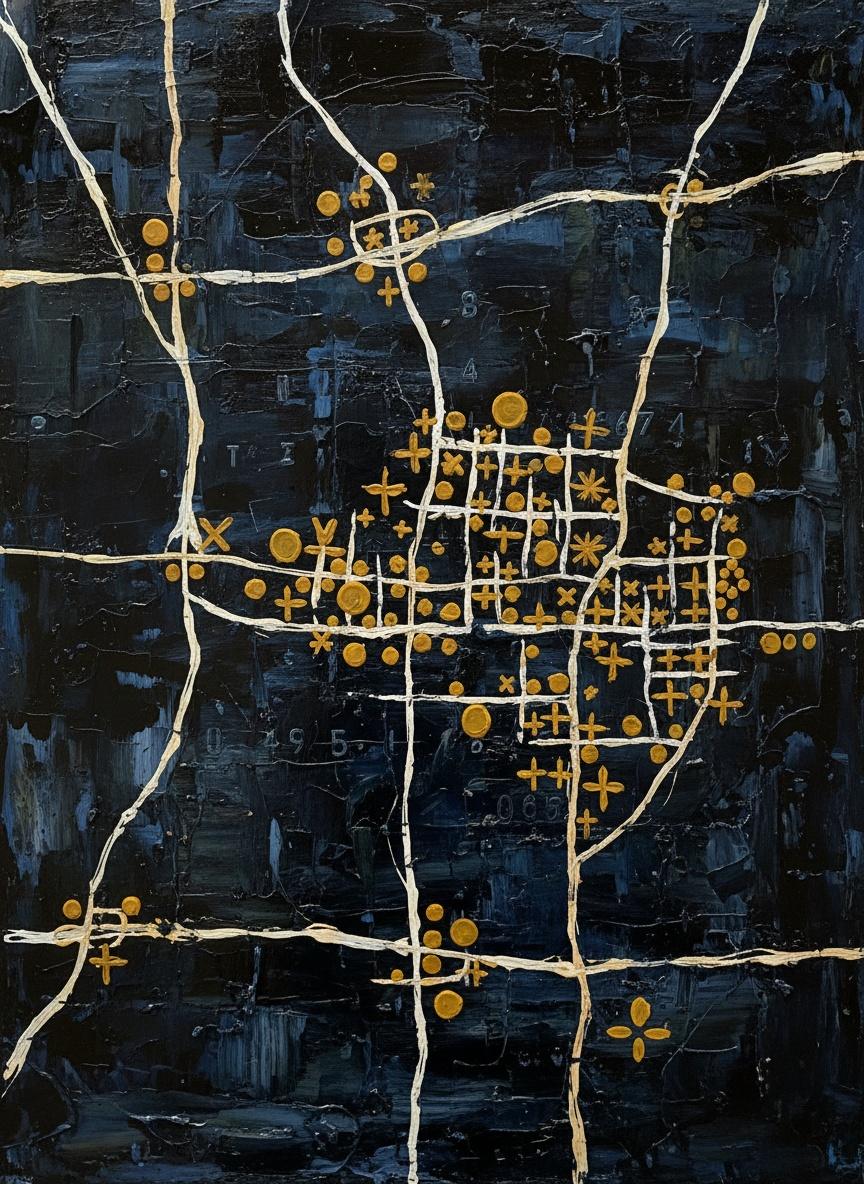Celestial Cartography: The Gilded Schema — Camille Roux