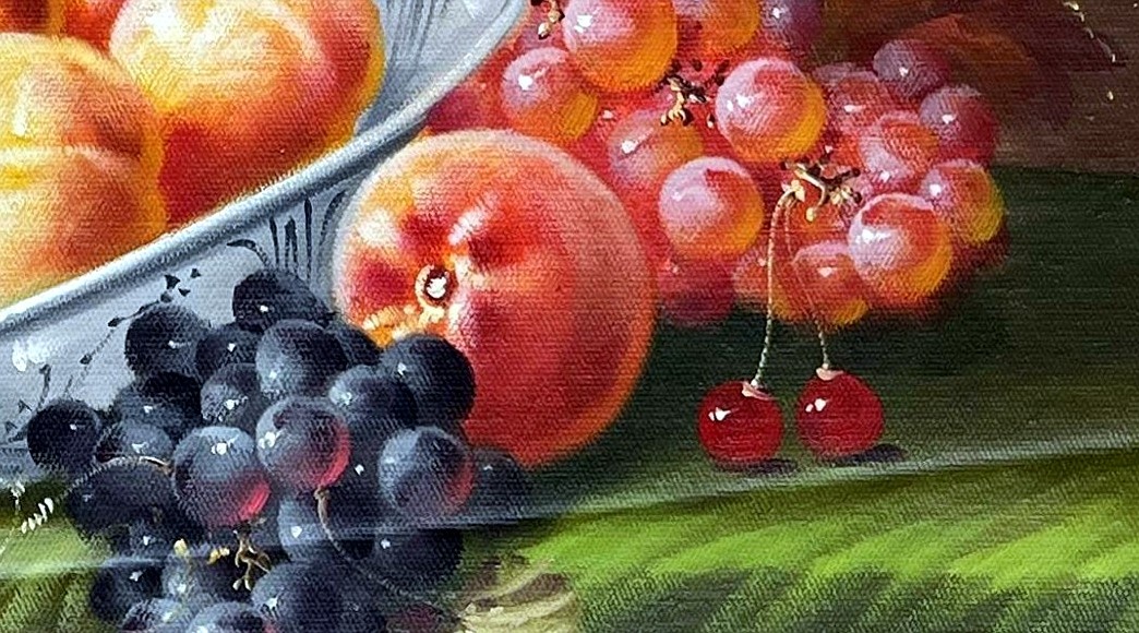 Classic Fruit Still Life with Wine - detail