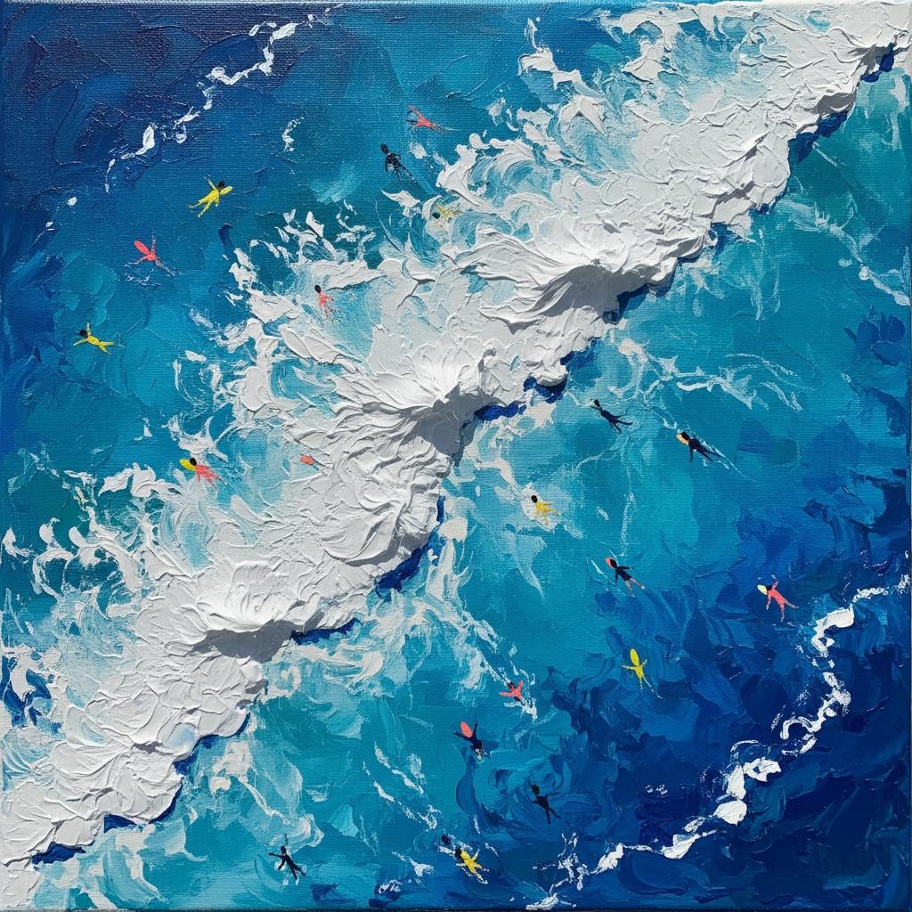 Monolithic Azure Surge: A Singular Study Of Turbulent White Crested Waves — David Moreau
