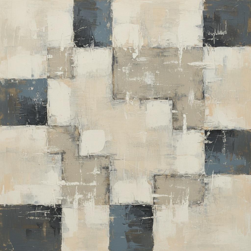 Fragmented Echoes In Slate And Cream: A Monolithic Study Of Timeless Serenity — Laurent Roche