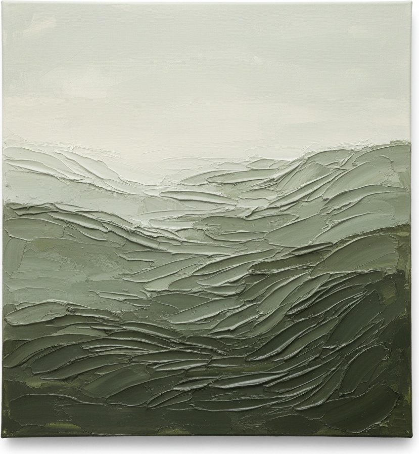 Ethereal Strata Of Moss And Cream In A Monumental Sculptural Landscape — David Moreau