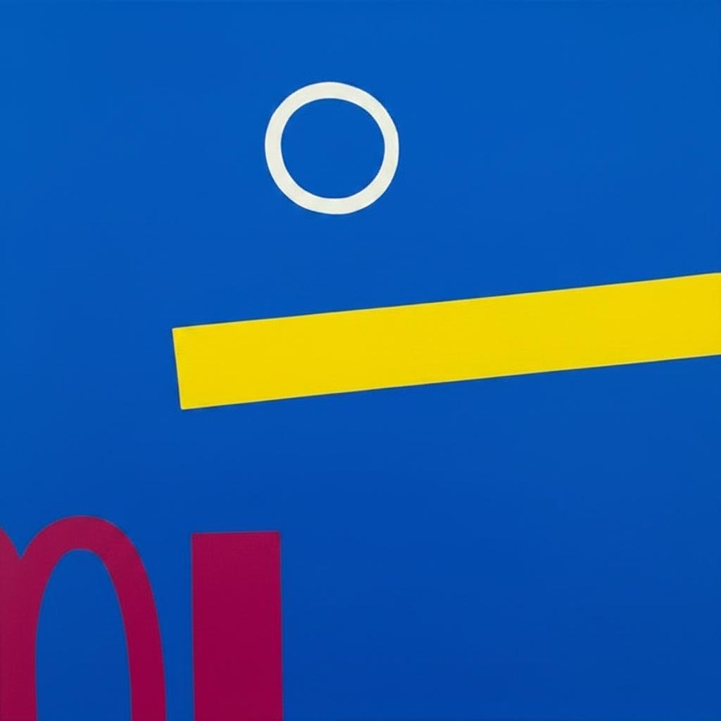Celestial Equilibrium In Cobalt Blue With Prismatic Geometric Intersections — Jean-paul Blanchet