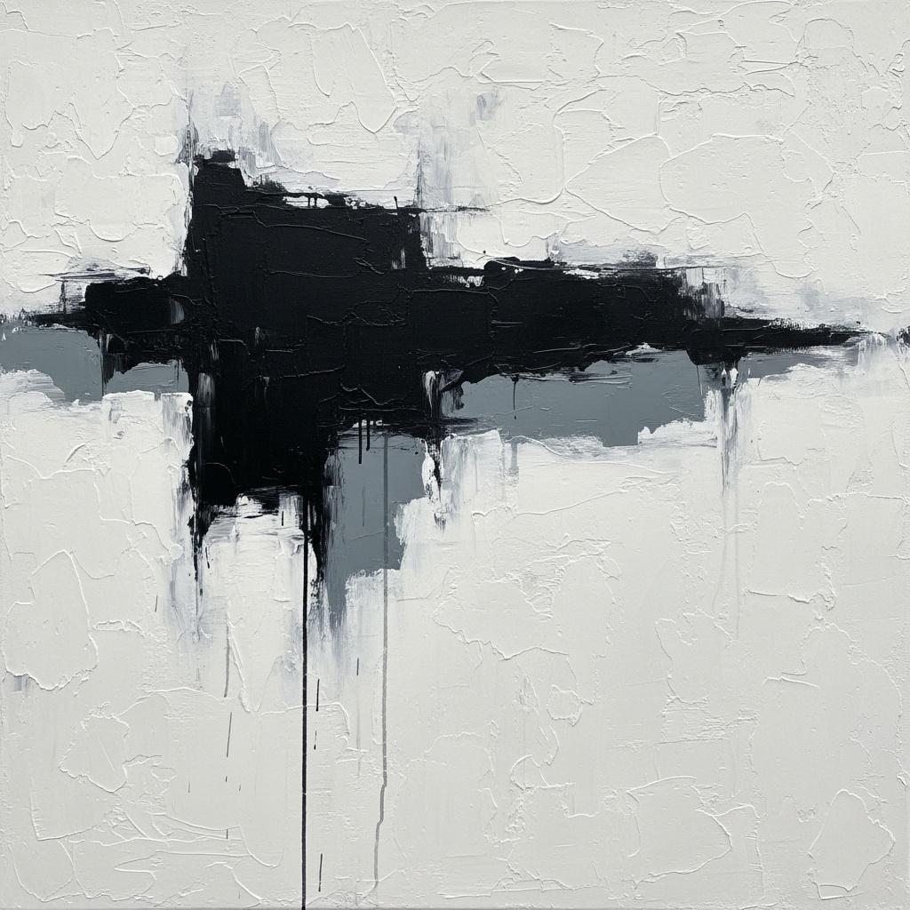 Monolithic Descent: A Singular Study Of Gravity And Textured Obsidian Shadows — Laurent Fabre