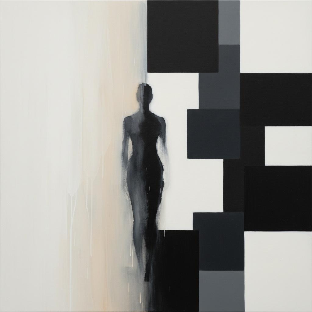 Ephemeral Wash Meets Architectural Grid: A Study In Dichotomous Stillness — Christian Noiret
