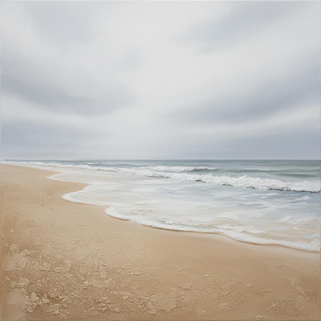 Ephemeral Horizon Lines Under The Weight Of Overcast Sky — Laurent Roche