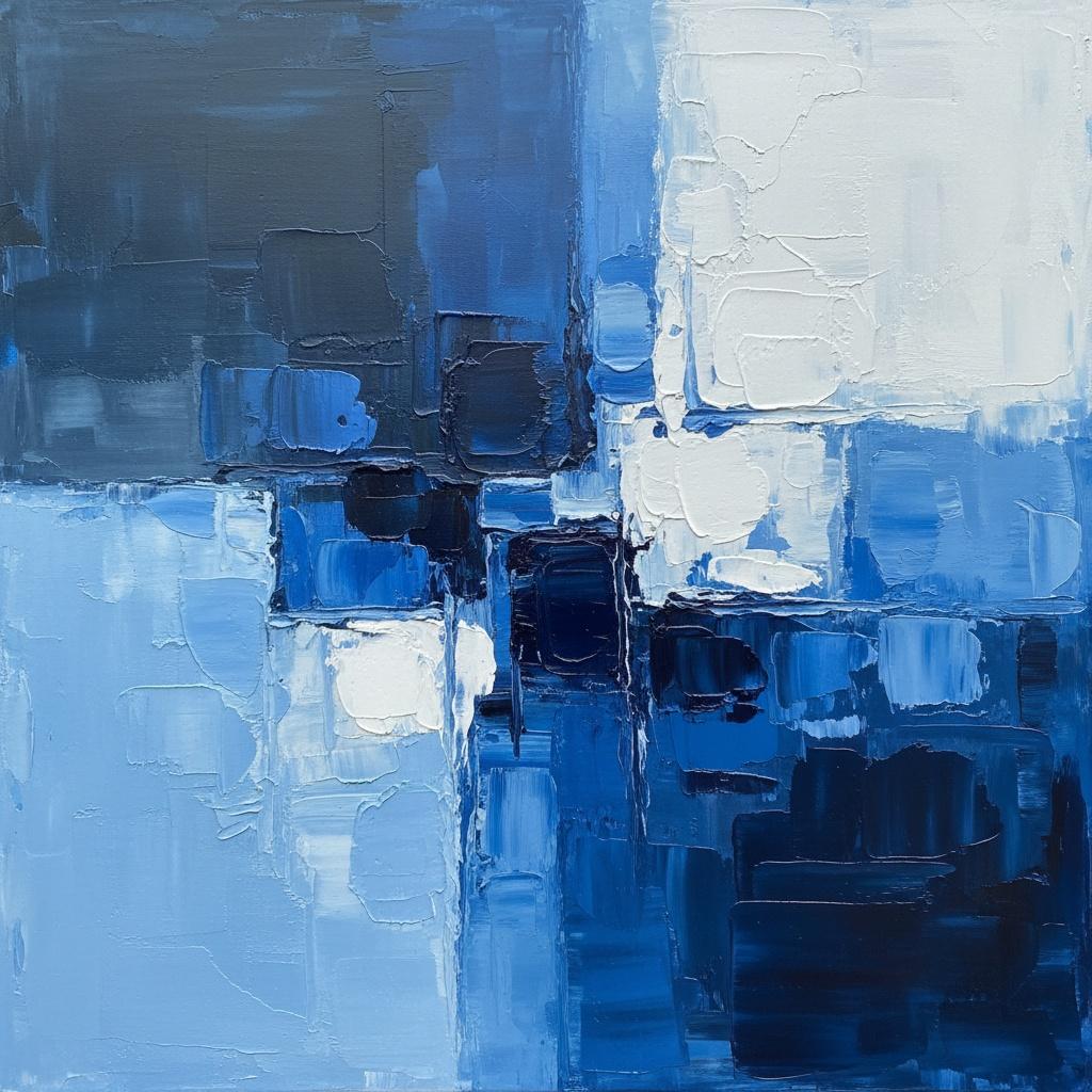 Fragmented Monoliths In Midnight Blue: A Singular Study Of Sculptural Abstraction — Laurent Fabre