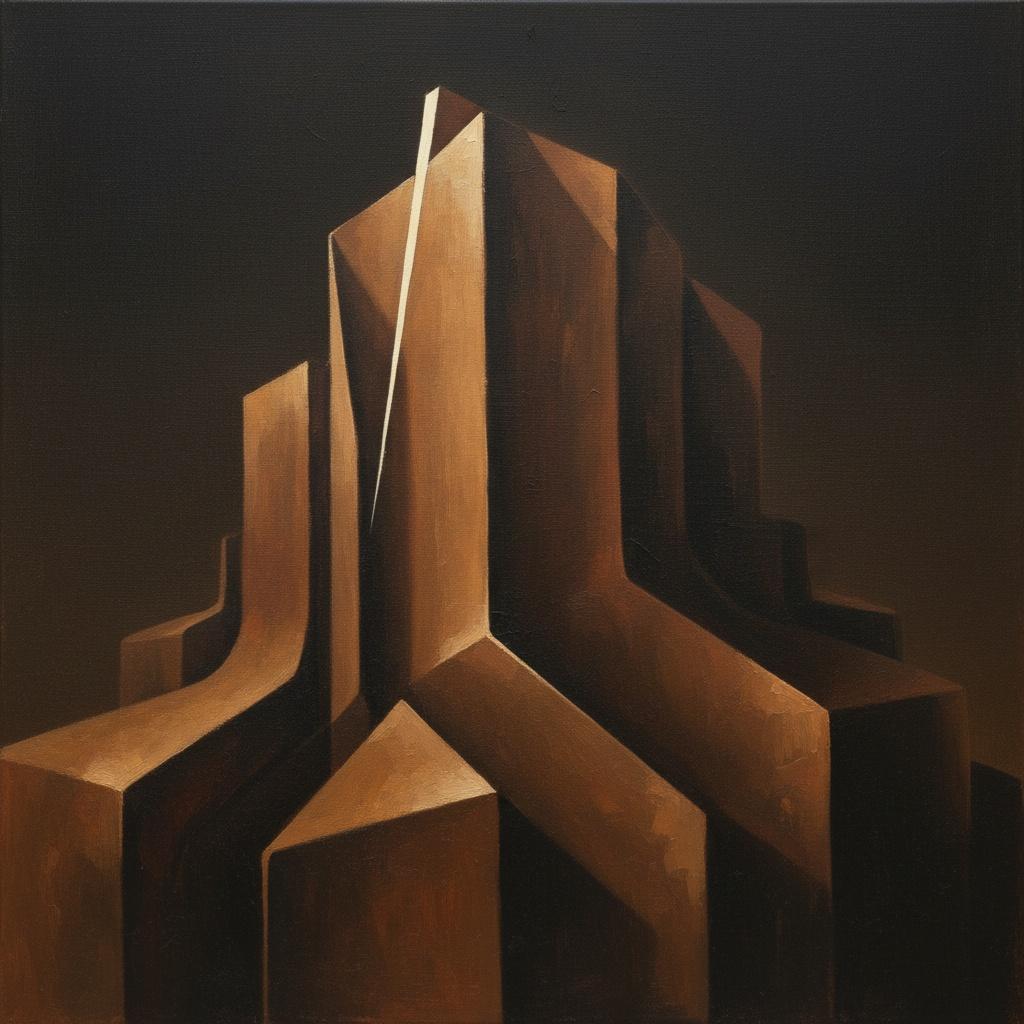Monolithic Shadows In Ochre: A Singular Study Of Eternal Architectural Silence — Laurent Fabre