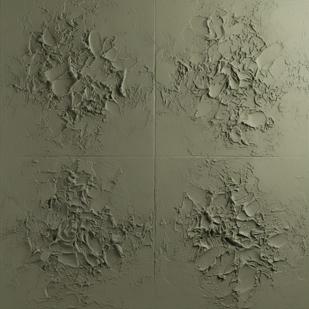 Monolithic Quadrants In Sculpted Olive: A Singular Study Of Tactile Tension And Order — David Moreau