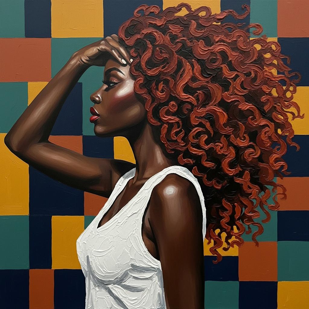 Monumental Silhouette In Ochre And Auburn: A Singular Study Of Organic Grace — Christian Noiret