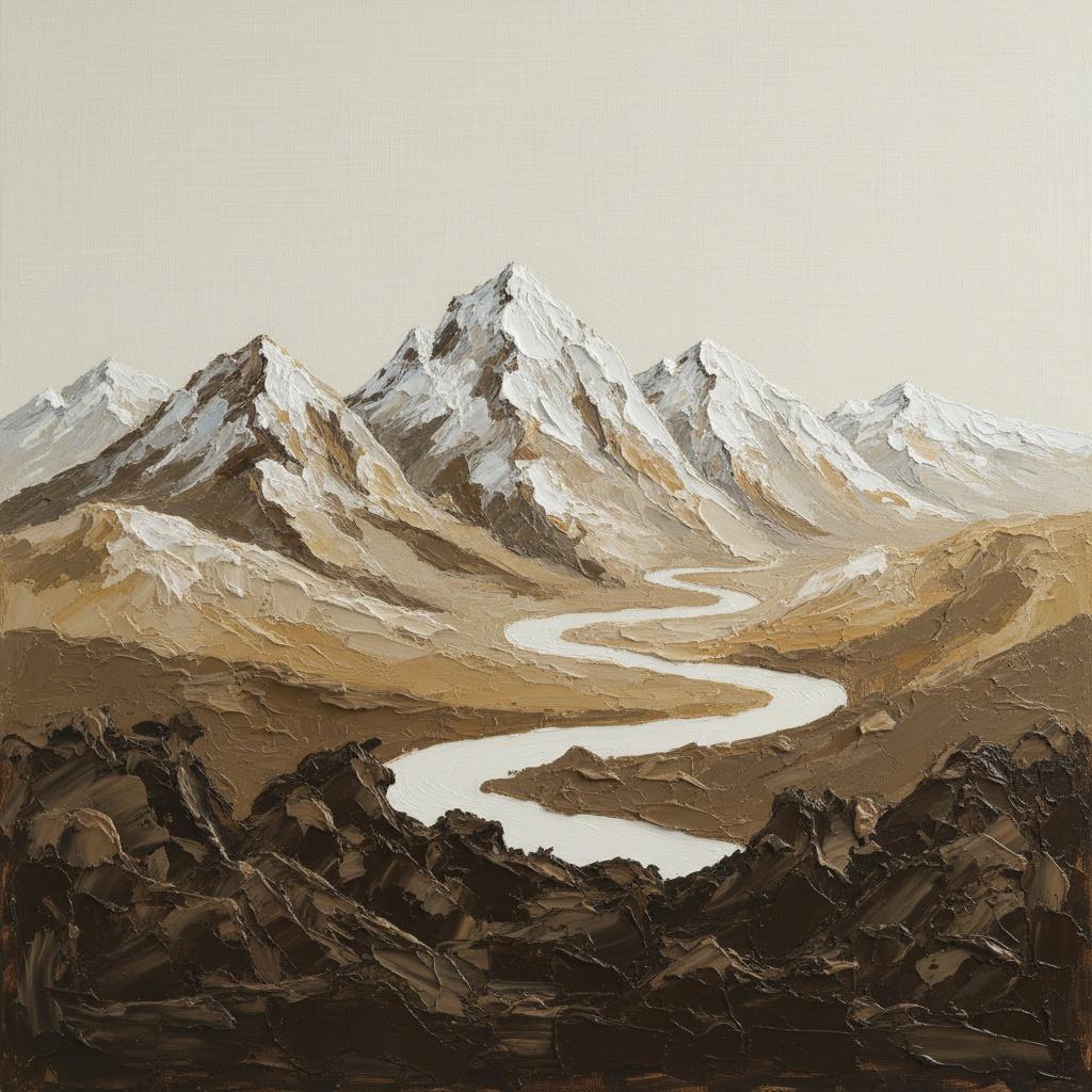 Eternal Echoes Of The Sinuous River Amidst Monumental Ochre Peaks — Laurent Roche