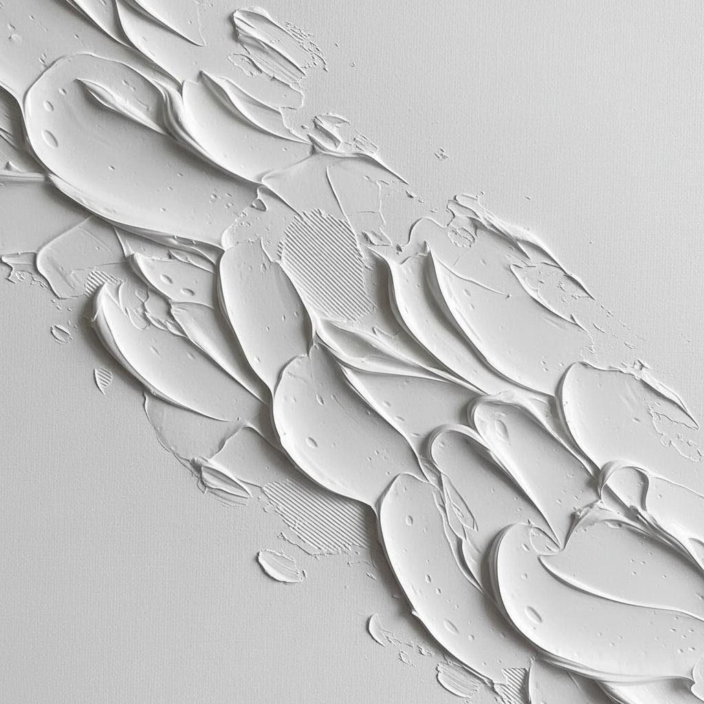 Ethereal Monolith: A Sculptural Study In Radiant White Impasto And Light — David Moreau