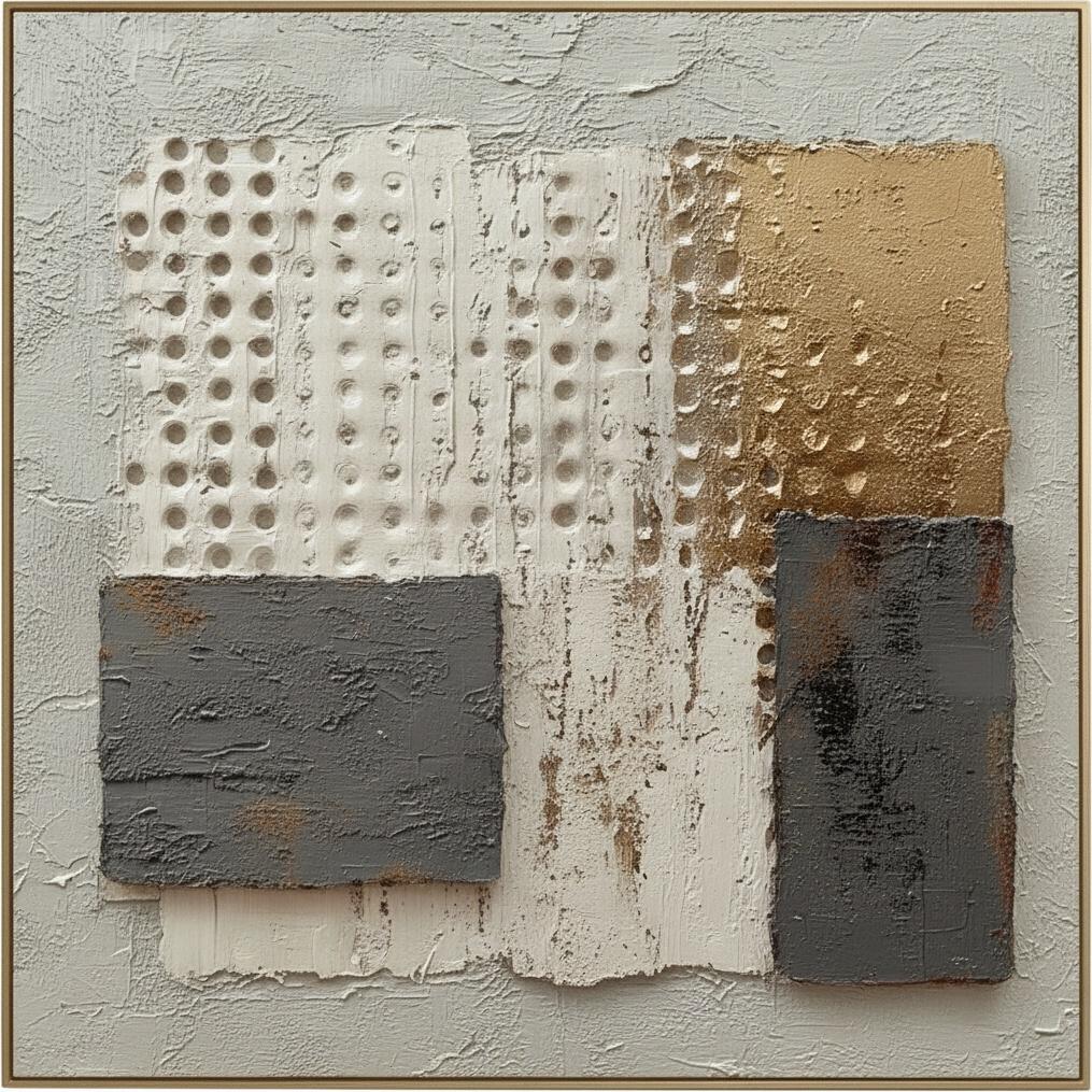 Monolithic Echoes In Ochre And Charcoal: A Sculptural Study Of Timeless Texture — David Moreau