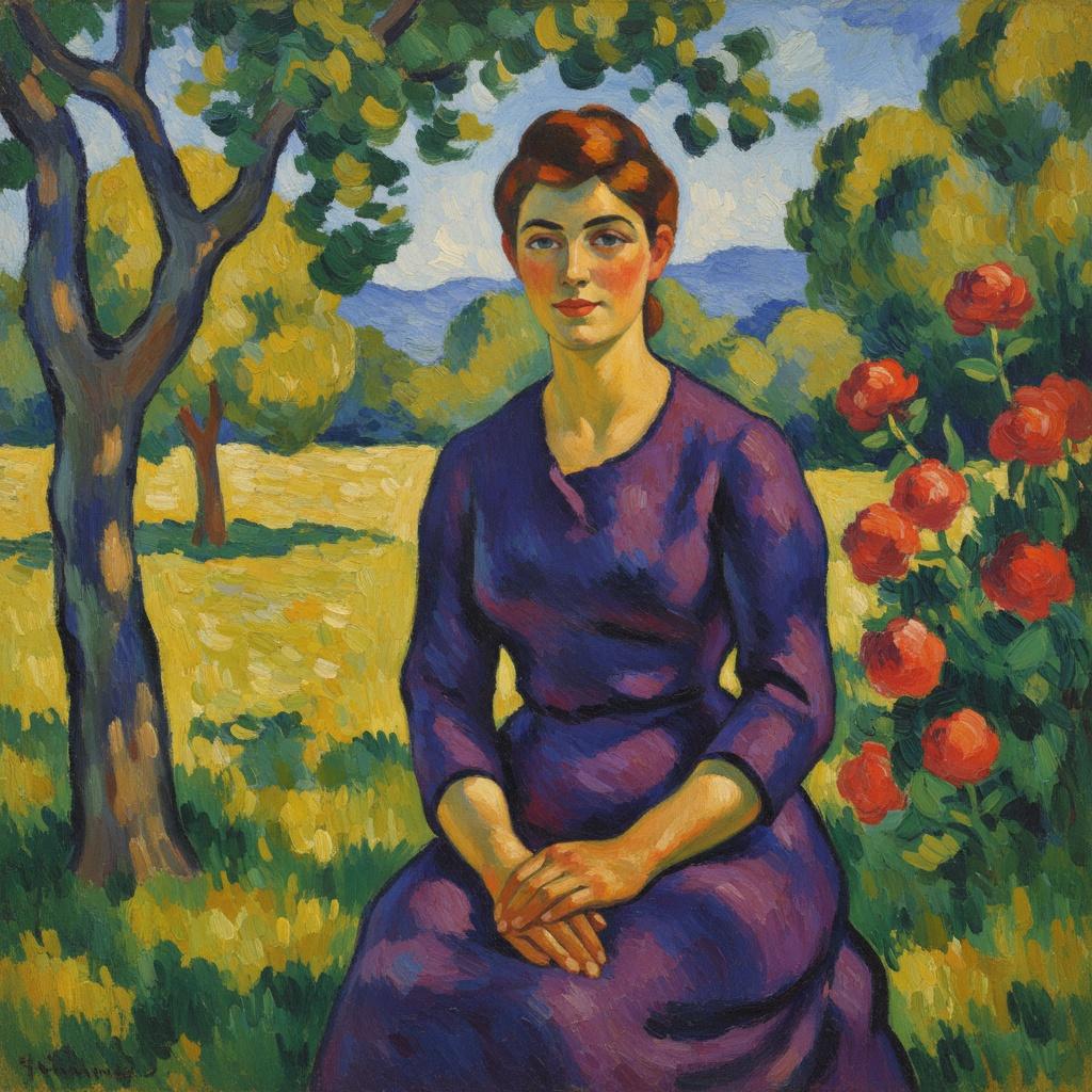 Solace In The Verdant Light: A Singular Study Of Violet And Ochre — Marc Duvallier