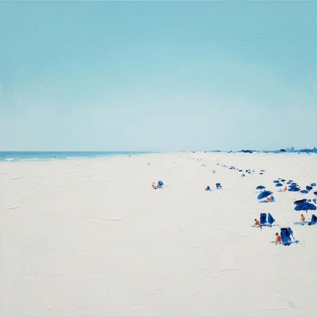 Ethereal Solitude In Sculpted White Sands Under A Pale Cyan Horizon — Laurent Vionnet