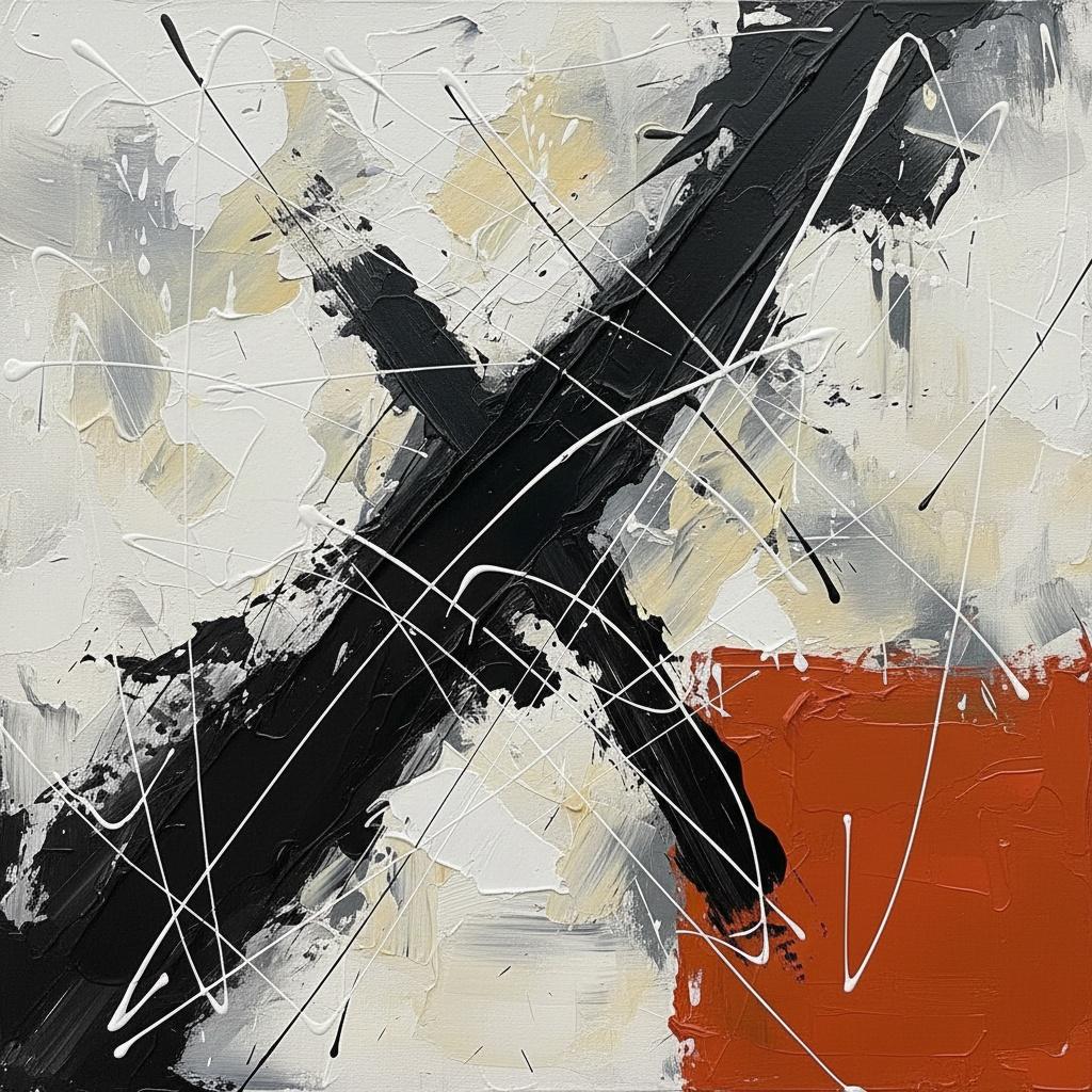 Monolithic Intersection Of Charcoal Shadows And Radiant Burnt Orange Kinetic Energy — Laurent Lefèvre