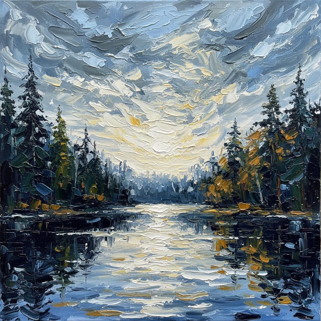 Luminous Horizon: A Singular Impasto Study Of Serenity And Light — Christian Noiret