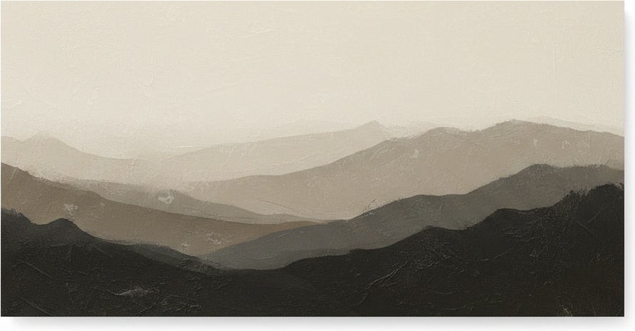 Ethereal Horizons Of Silent Mist And Undulating Charcoal Shadows In Monochromatic Grace — Laurent Roche