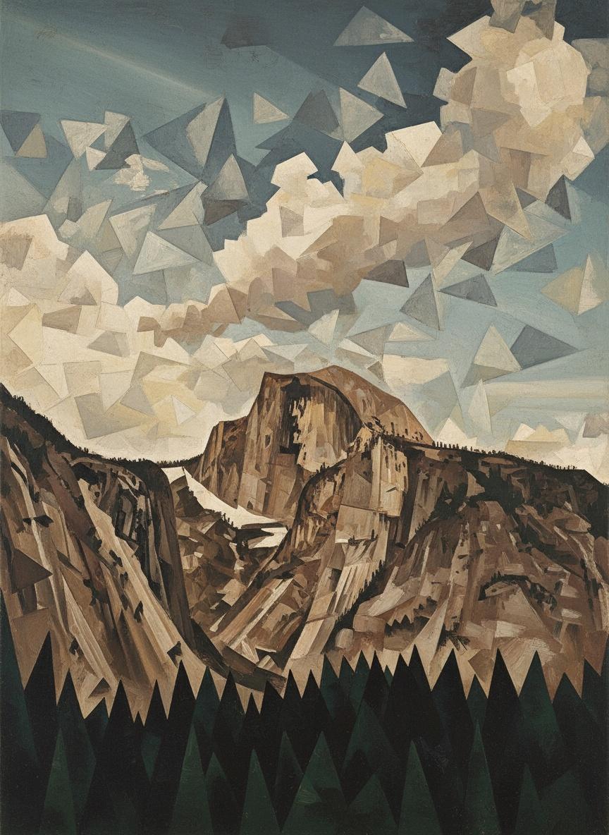 Crystalline Monolith: A Geometric Deconstruction Of Granite And Sky — Denis Simon