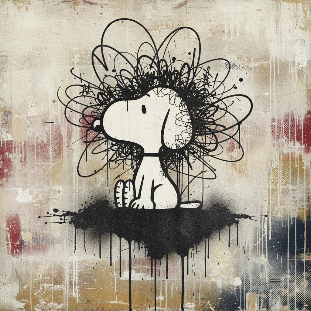 Ephemeral Echoes Of Nostalgia Amidst Chaotic Scribbles And Distressed Textures — Laurent Girard