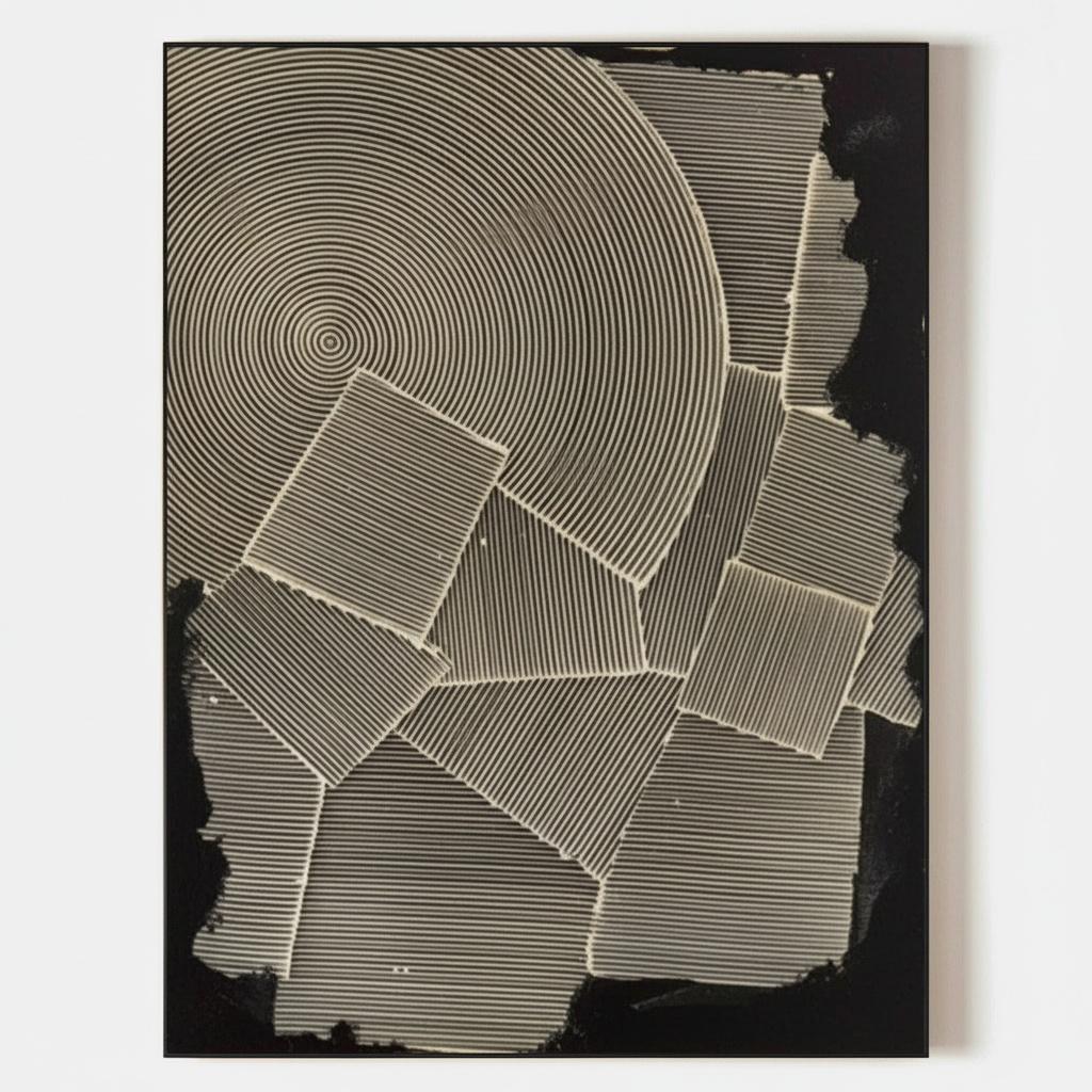 Fragmented Monolith: A Singular Study Of Rhythmic Lines And Celestial Void — David Moreau