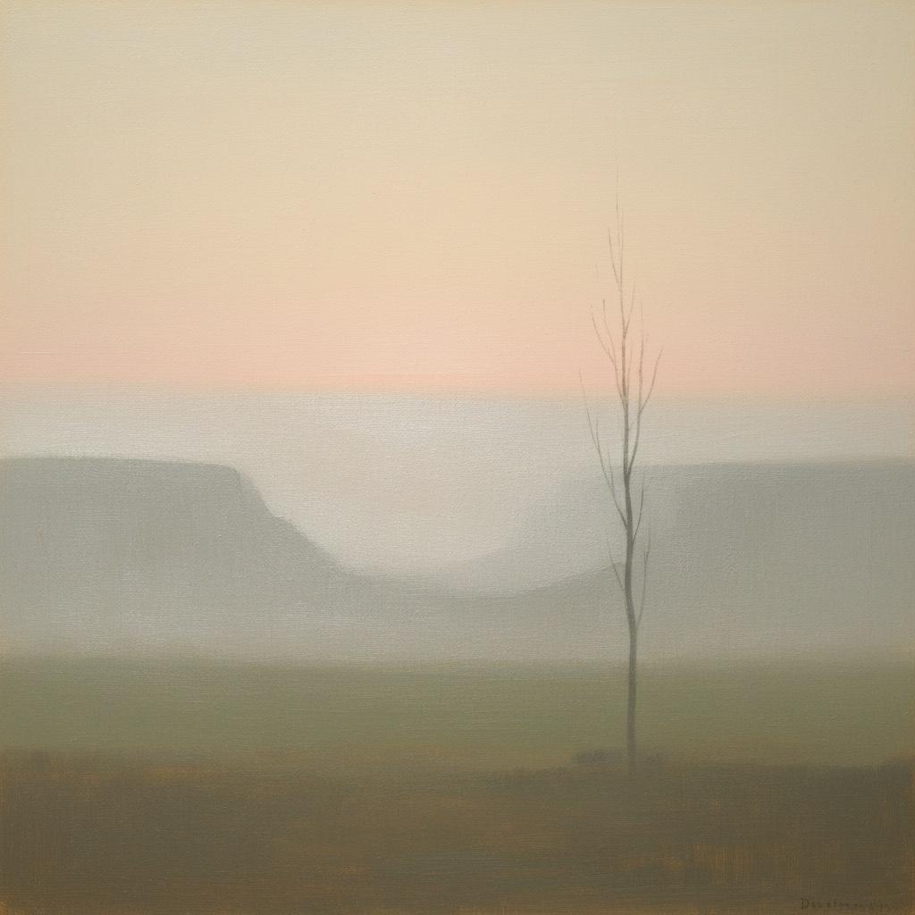 Solitude In The Ethereal Mist: A Tonalist Study Of Silent Resilience — Pierre Pelletier