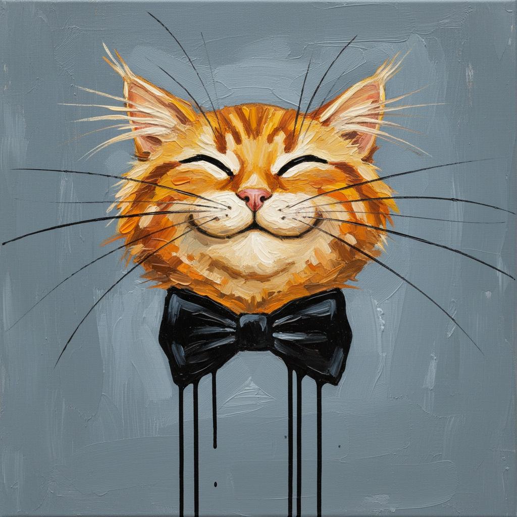 The Gilded Feline: A Singular Study In Ochre Impasto And Formal Elegance — Christian Noiret