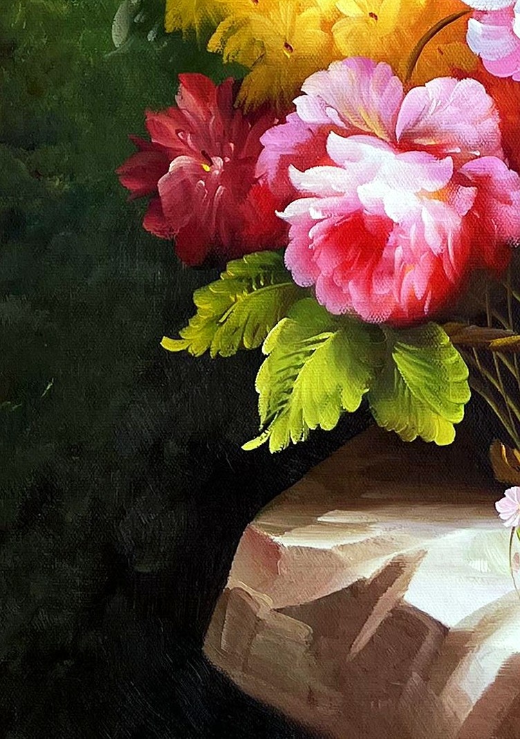Romantic Floral Still Life with Peonies - detail