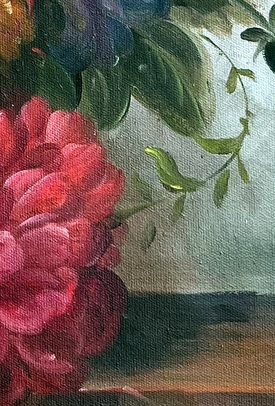 Dutch Style Floral Still Life with Roses - detail