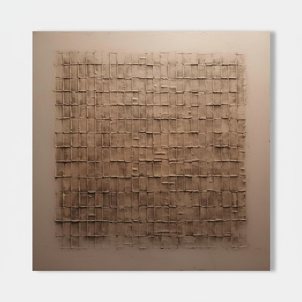 Monolithic Serenity: A Tactile Study Of Structured Earth And Timeless Geometric Relief — David Moreau