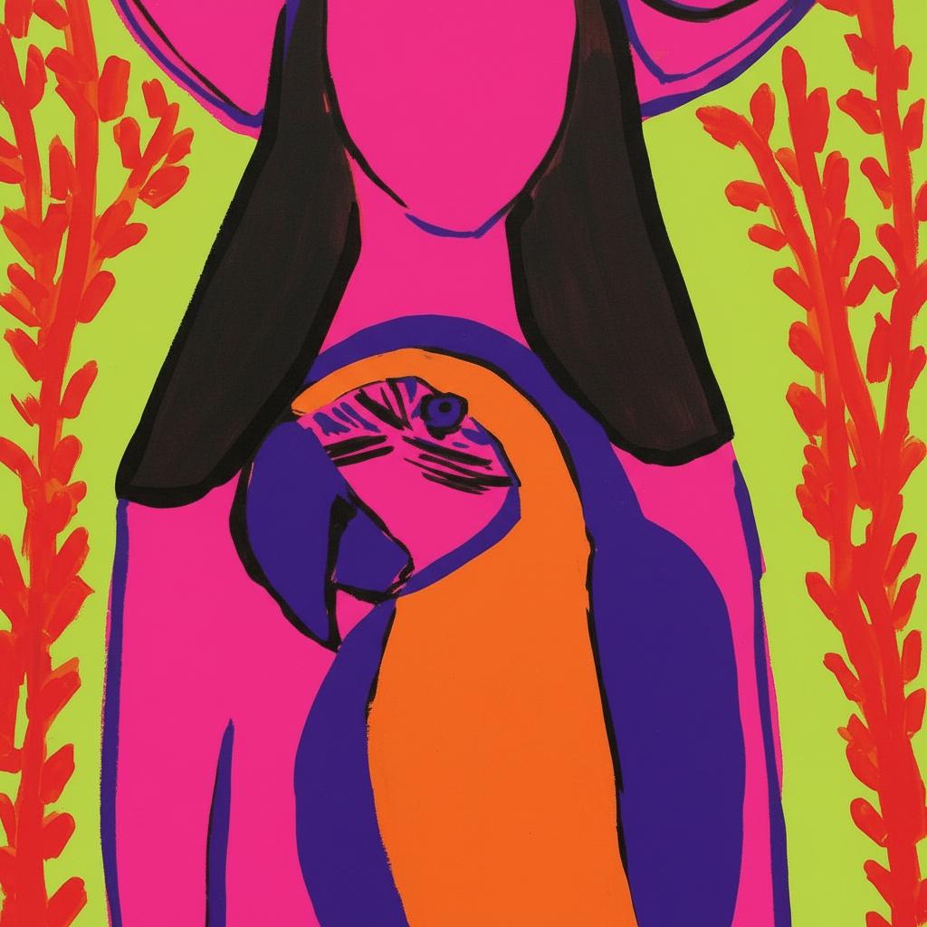 Eternal Bloom In Crimson And Lime: A Monumental Symbiosis Of Form — Caroline Pelletier