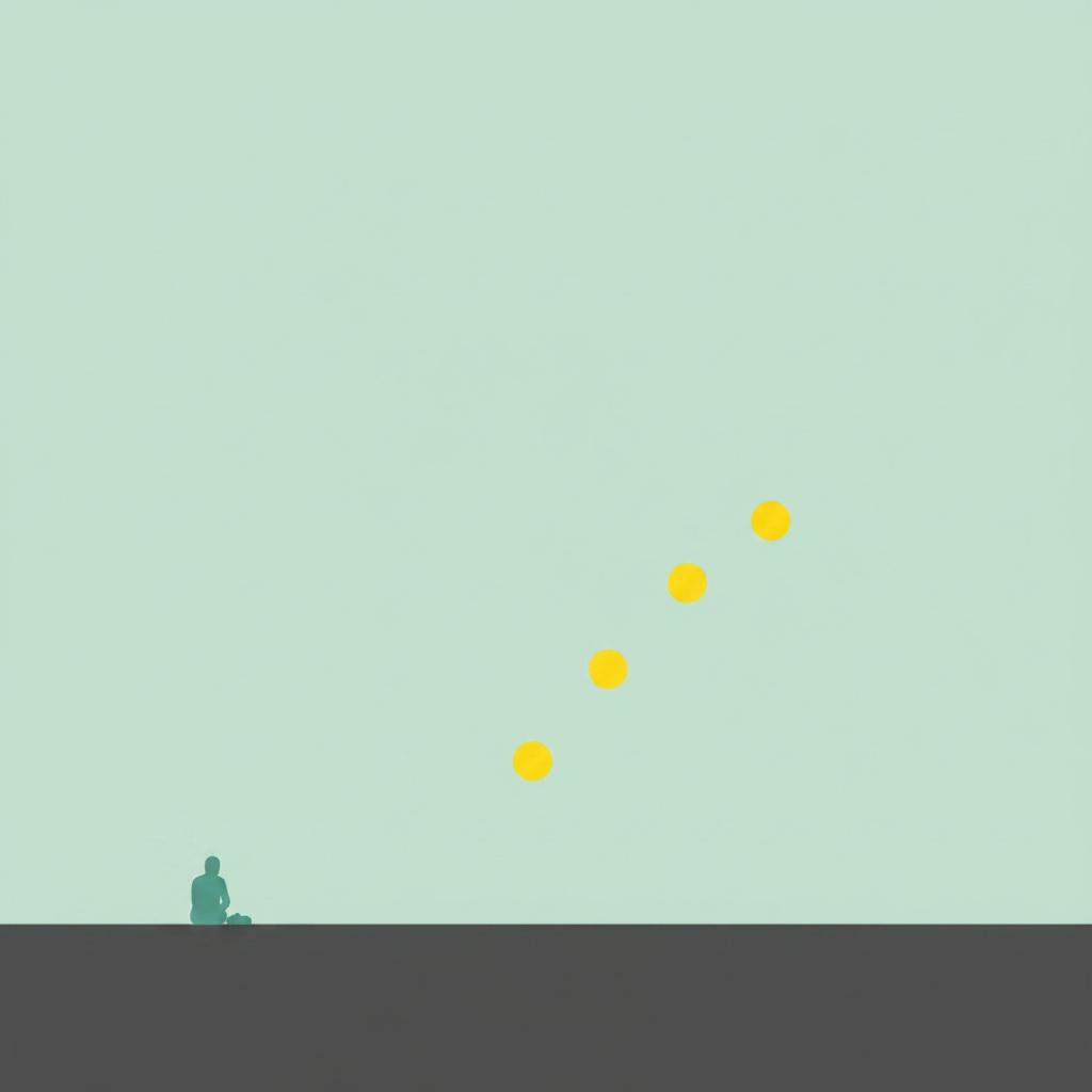 Solitary Reflection Amidst The Rhythmic Ascent Of Golden Celestial Spheres — Laurent Bernard