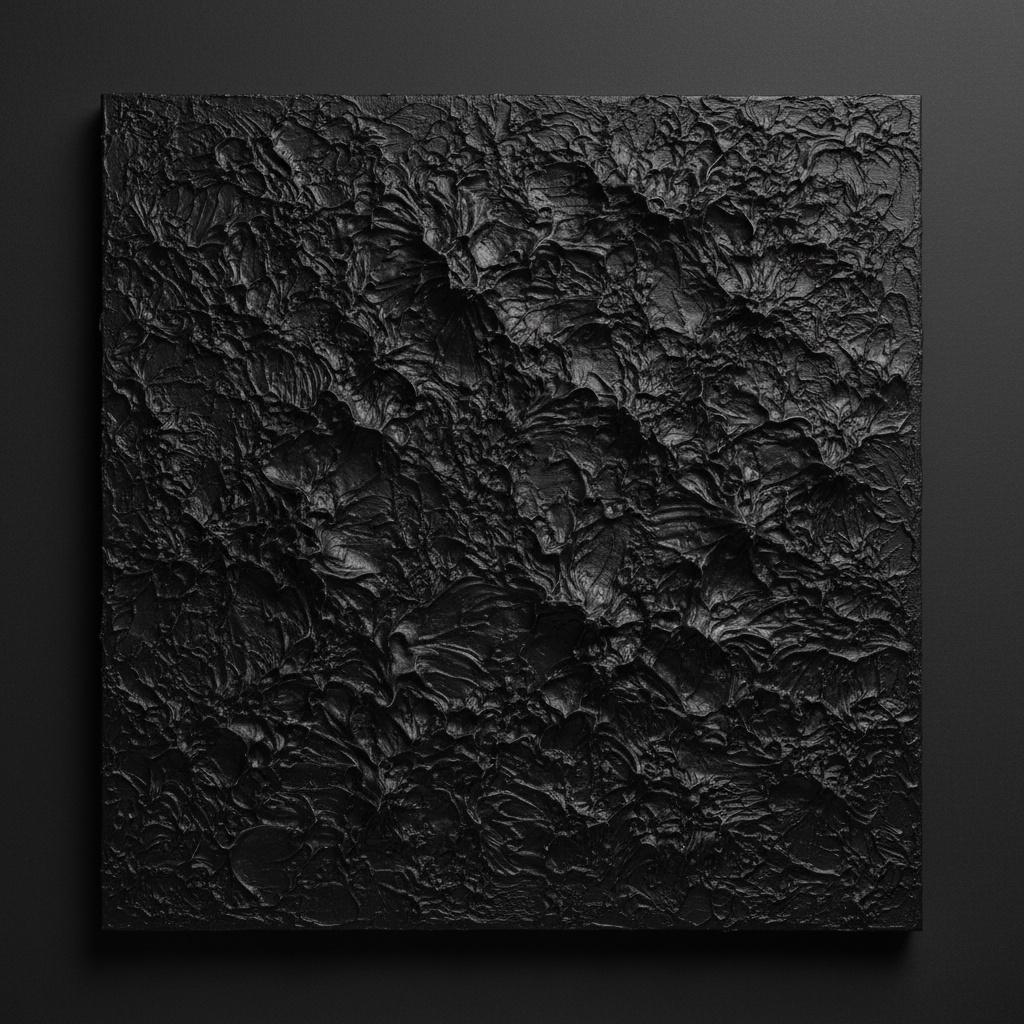 Obsidian Monolith: A Sculptural Study Of Eternal Shadows And Volcanic Textures — David Moreau
