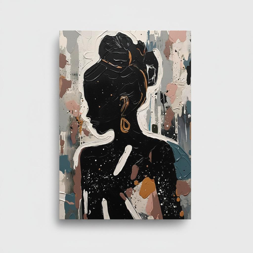 Ethereal Silhouette In Gilded Shadows And Textured Earth Tones, A Unique Masterpiece — Christian Noiret