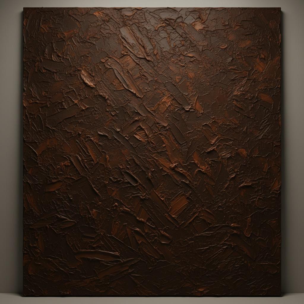 Monolithic Earth: A Sculptural Study In Burnt Umber And Infinite Impasto Texture — David Moreau