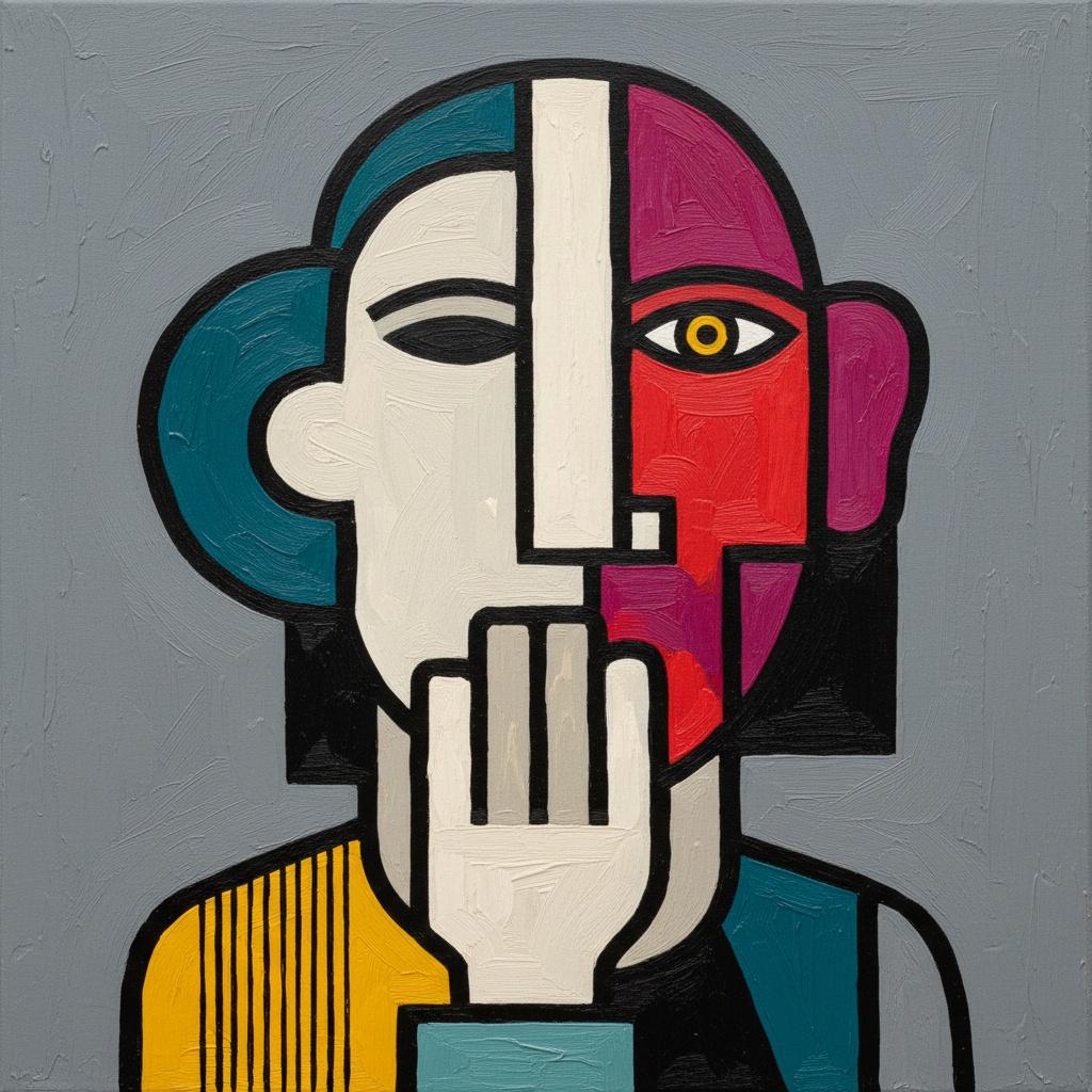 Fragmented Soul: A Monumental Study In Geometric Color And Sculptural Form — Laurent Fabre