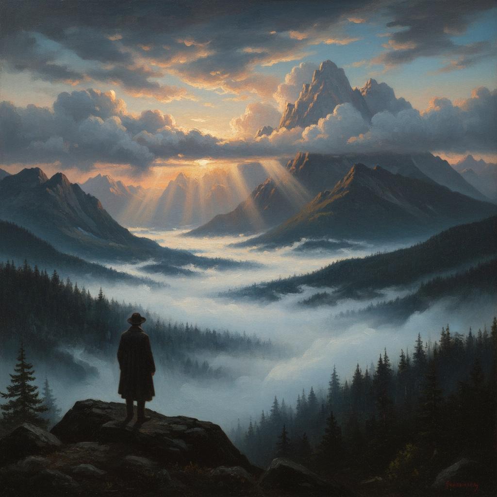 The Observer’s Transcendence: Light Through The Primordial Mist — Jacques Villedieu
