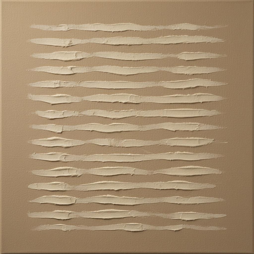Monolithic Layers Of Sanded Cream In A Meditative Impasto Relief — David Moreau