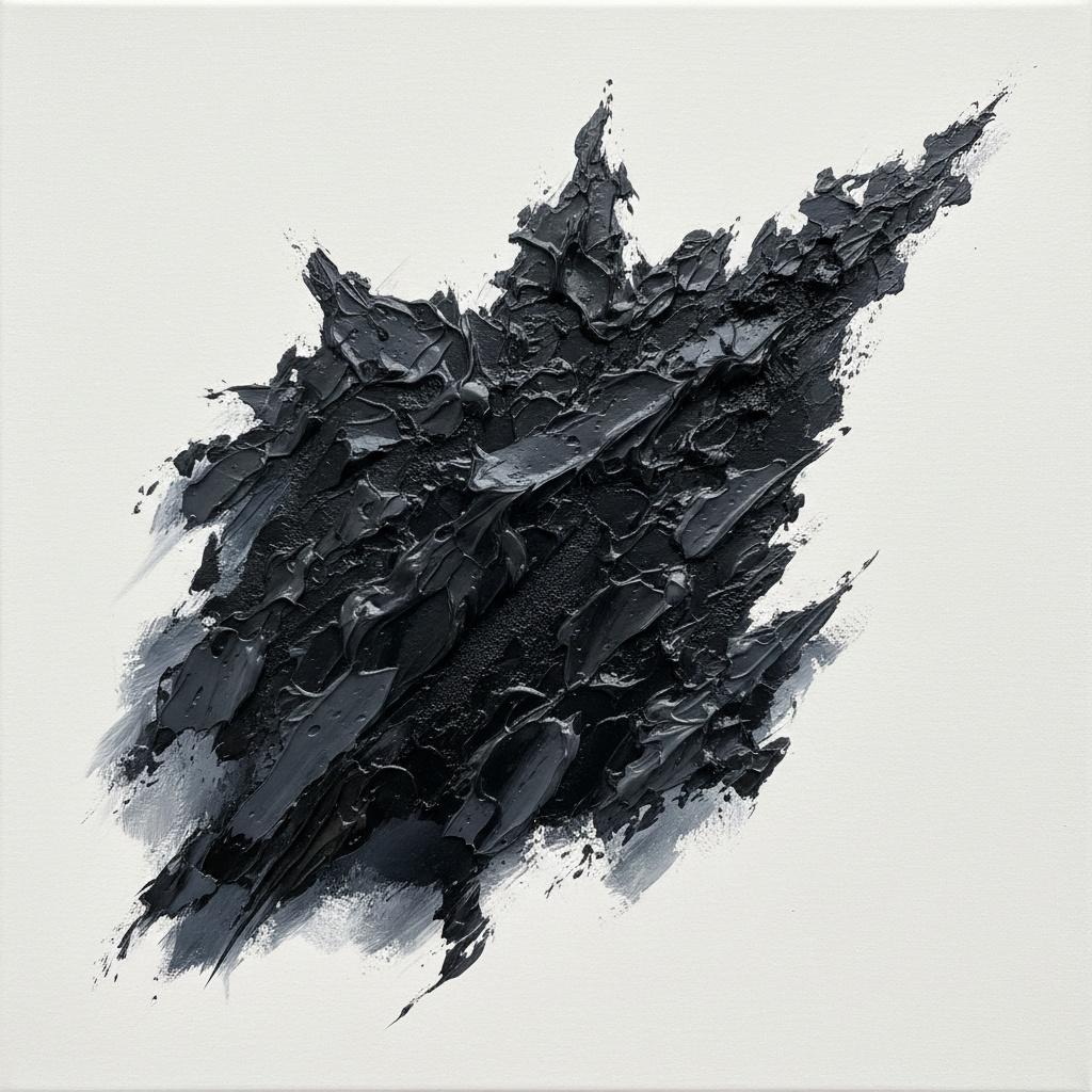 Monolithic Void: A Singular Study Of Kinetic Charcoal And Sculptural Impasto Tension — David Moreau
