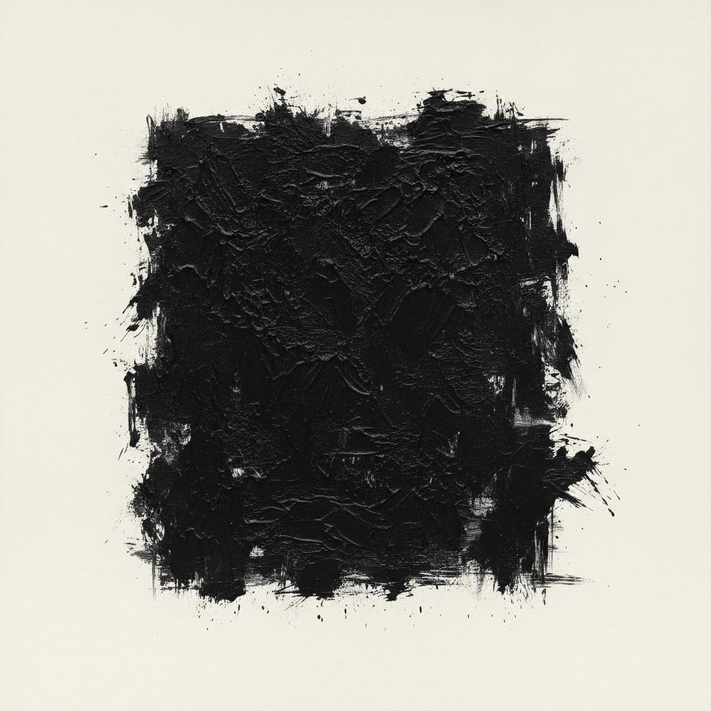 Heavy Obsidian Relief Against A Pale Void — Christian Noiret