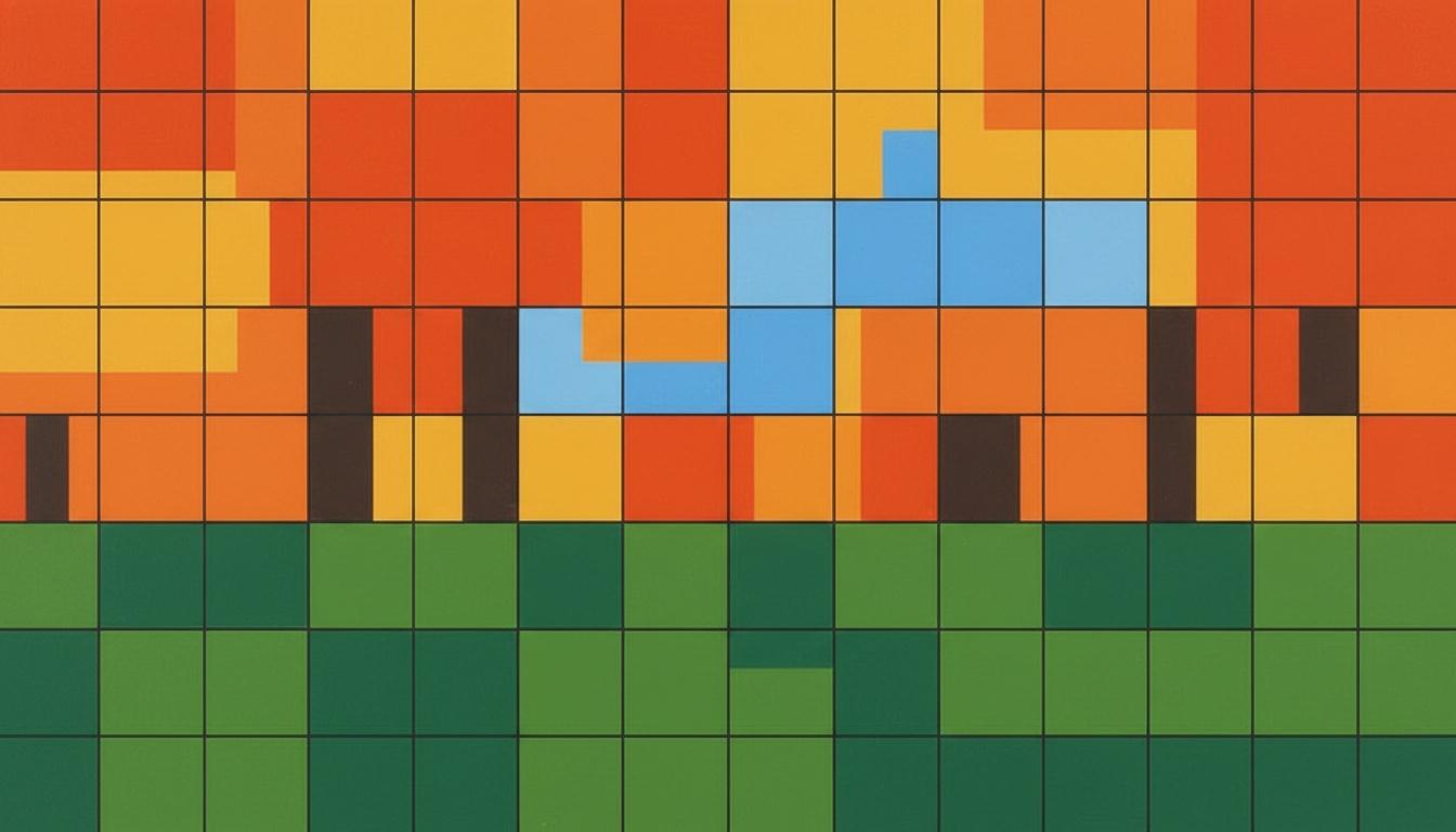 Chromatic Horizon: Geometric Dusk I — Hélène Colin