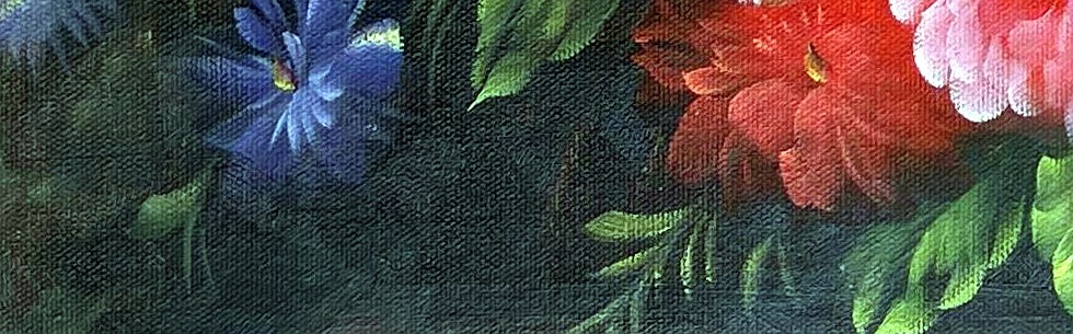 Impressionistic Floral Still Life with Peonies - detail